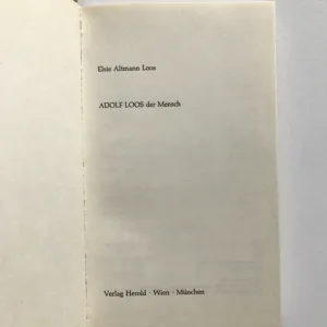 Adolf Loos Der Mensch, Elsie Altmann Loos