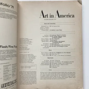 Art in America Vol. 59 (November-December 1971)
