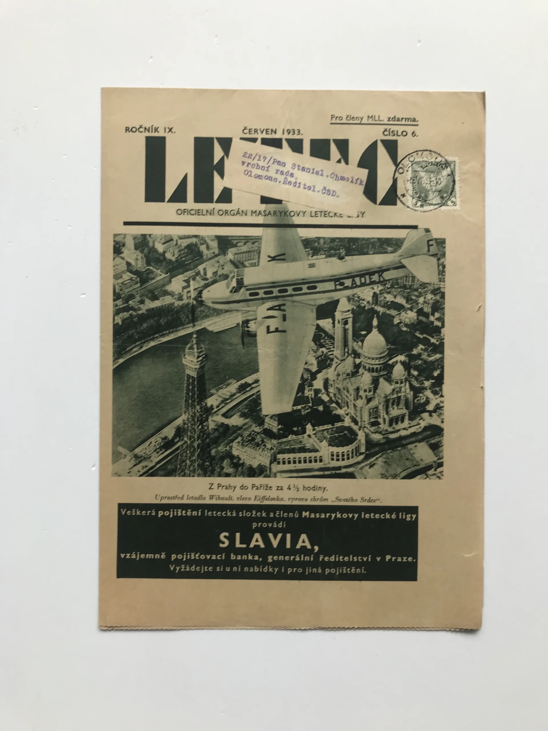 Letec 6/1933 (neúplný)