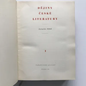 Dějiny české literatury 1+2, Jaroslav Vlček