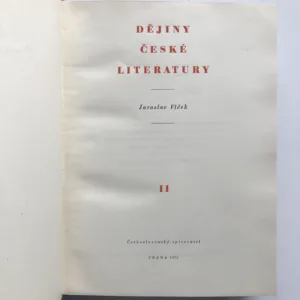 Dějiny české literatury 1+2, Jaroslav Vlček