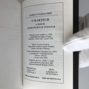 O kaktech a jejich narkotických účincích, Alberto Vojtěch Frič