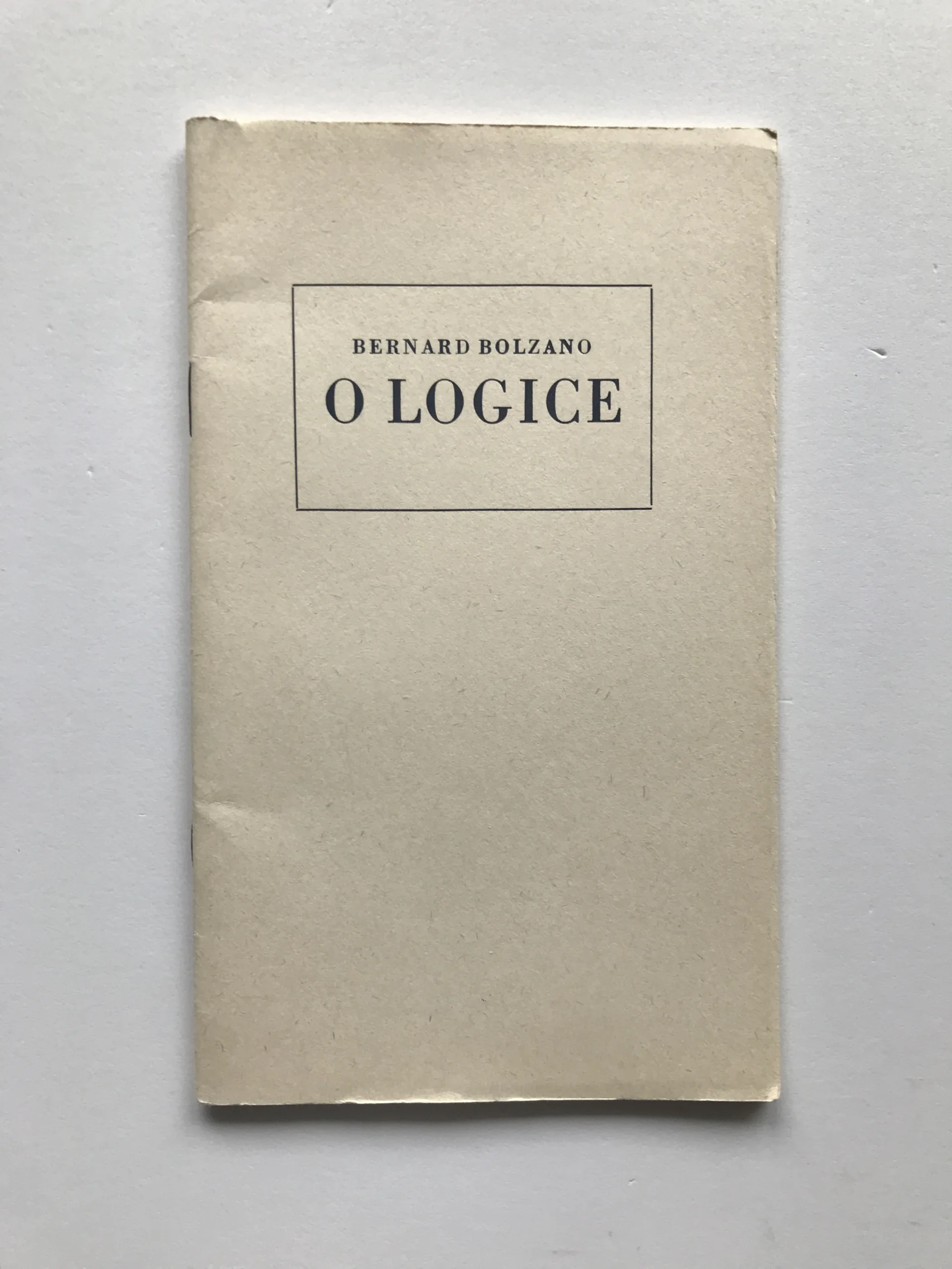 O logice, Bernard Bolzano