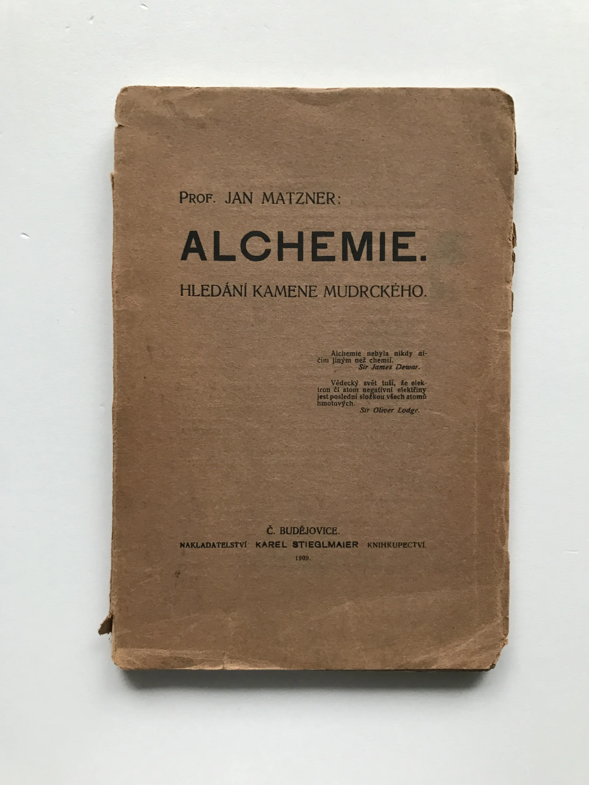 Alchemie – Hledání kamene mudrckého, Jan Matzner