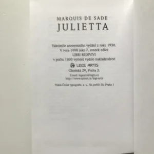 Julietta, Marquis de Sade