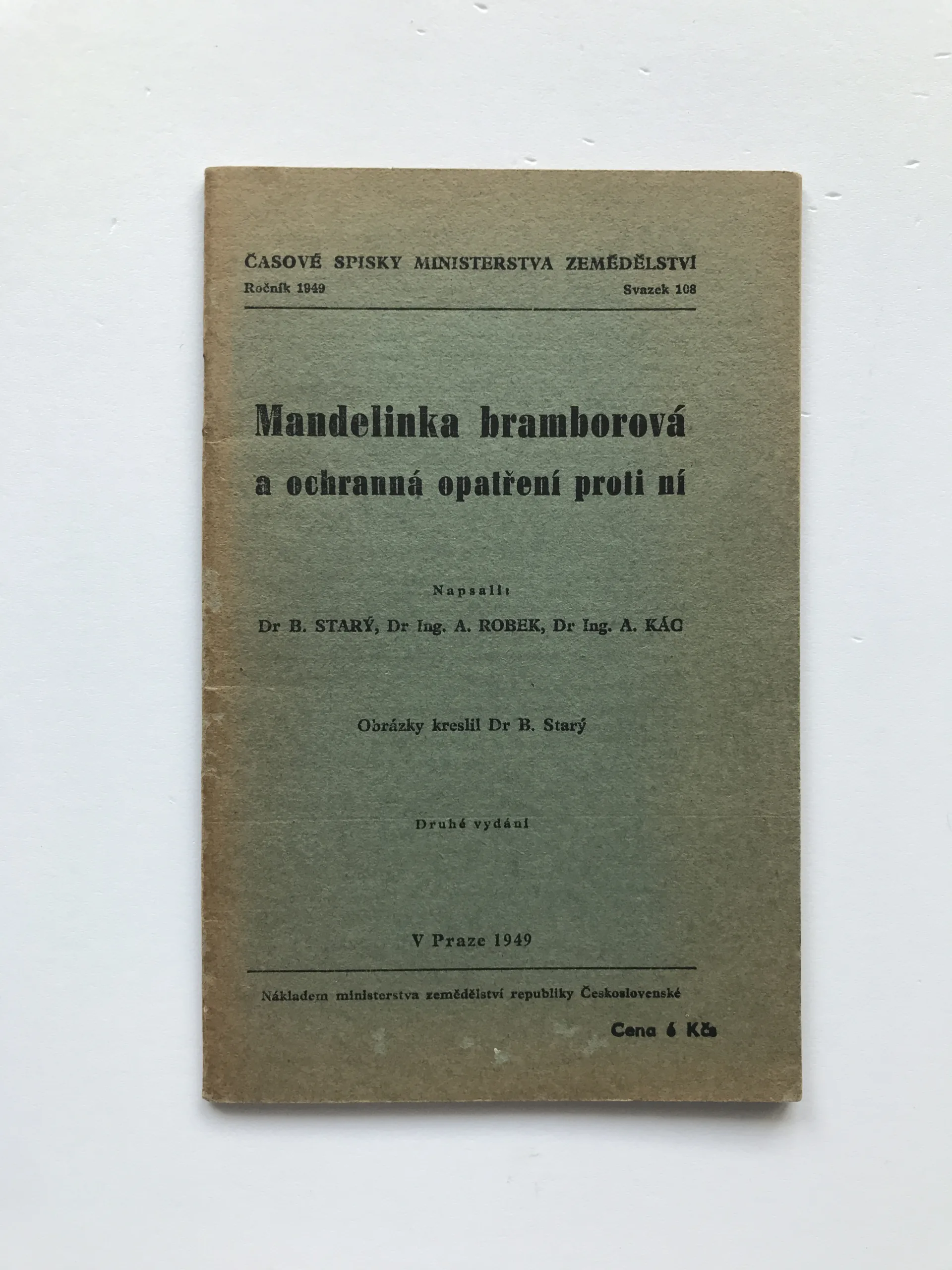 Mandelinka bramborová a ochranná opatření proti ní, B. Starý, A. Kac, Robek