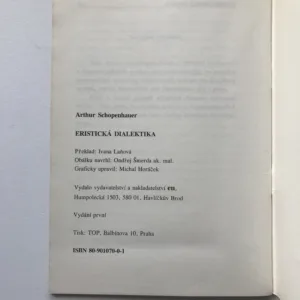 Eristická dialektika, Arthur Schopenhauer