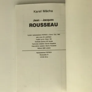 Jean Jacques Rousseau, Karel Mácha