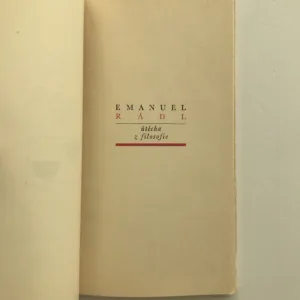 Útěcha z filosofie, Emanuel Rádl