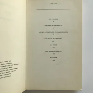 Unterwegs zur Sprache, Martin Heidegger