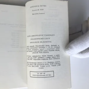 Filozofické listy / Apologie bláznova, Petr Jakovlevič Čaadajev