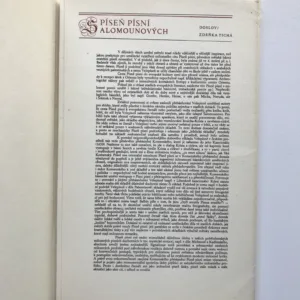 Píseň písní Šalamounových, Jan Amos Komenský