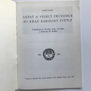 Vážný a veselý průvodce po kraji Karoliny Světlé, Josef Lukeš