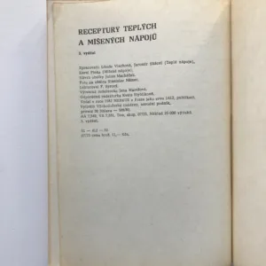 Receptury teplých a míšených nápojů, Libuše Vlachová, Jaromír Skácel, Karel Pinka
