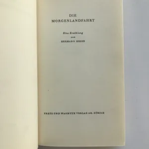 Die Morgenladfahrt, Hermann Hesse