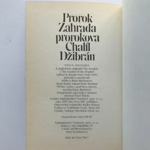 Prorok / Zahrada prorokova, Chalíl Džibrán
