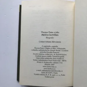 Thomas Paine a jeho Práva člověka, Christopher Hitchens