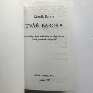 Tvář baroka, Zdeněk Kalista