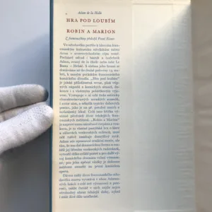 Hra pod loubím / Robin a Marion, Adam de la Halle