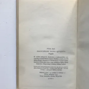 Zmoudření Dona Quijota, Viktor Dyk