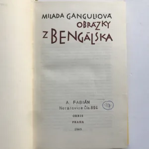 Obrázky z Bengálska, Milada Ganguliová
