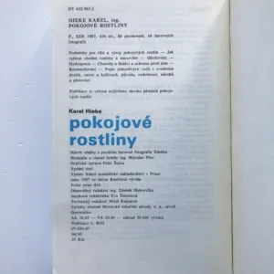 Pokojové rostliny, Karel Hieke