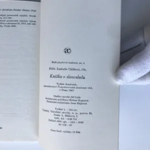 Knížka o slovosledu, Ludmila Uhlířová