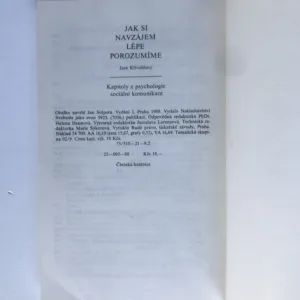 Jak si navzájem lépe porozumíme, Jaro Křivohlavý