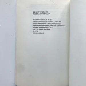Postrach Chicaga, Edgar Wallace