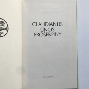 Únos Proserpiny, Claudianus