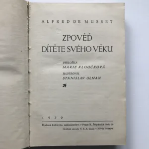 Zpověď dítěte svého věku, Alfred de Musset