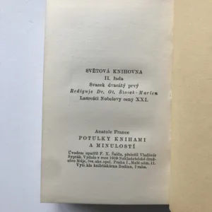 Potulky knihami a minulostí, Anatole France