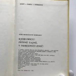 Kjokumicu! Přísně tajné, v nebezpečí znič!, Jurij Michajlovič Korolkov