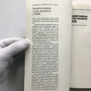 Soudobé tendence vývoje národností v ČSSR, Gabriela Sokolová, kolektiv autorů