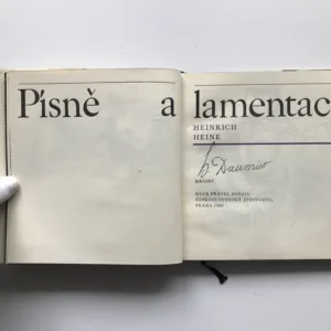 Písně a lamentace (s gramodeskou), Heinrich Heine