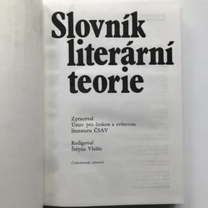 Slovník literární teorie, Štěpán Vlašín, kolektiv autorů