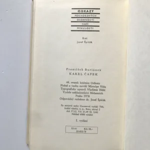 Karel Čapek, František Buriánek