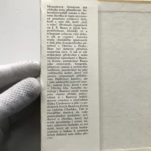 Okouzlený milenec Chodska (Vzpomínky na Jindřicha Šimona Baara), Božena Hofmeisterová