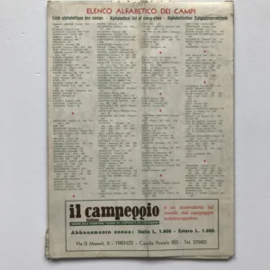 Italia 1965 (Carta schematica parchi di campeggio)