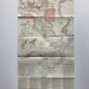 Italia 1965 (Carta schematica parchi di campeggio)