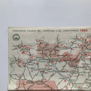 Italia 1965 (Carta schematica parchi di campeggio)