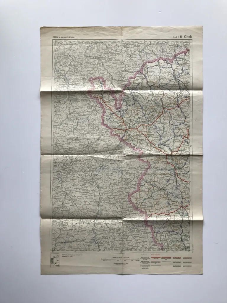 Cheb – Státní a okresní silnice (1:200 000)