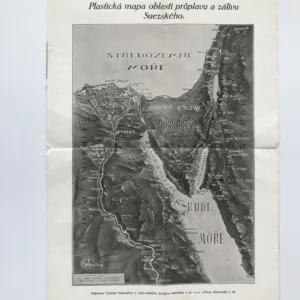 Plastická mapa oblasti průplavu a zálivu Suezského
