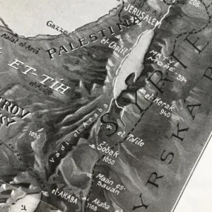 Plastická mapa oblasti průplavu a zálivu Suezského