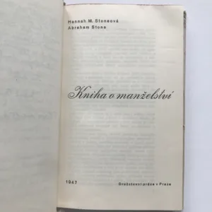 Kniha o manželství, Hannah M. Stoneová, Abraham Stone