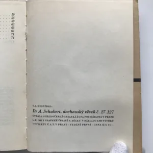 Dr. Aug. Schubert, dachauský vězeň č. 27.127, Václav Antonín Nesnídal