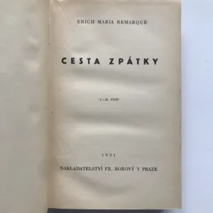 Cesta zpátky, Erich Maria Remarque