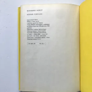 Horká chvilka (Povídky), Bernard Horst