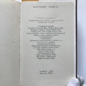 Dobrodružný život milovníka starých tisků, Dorothy L. Sayersová