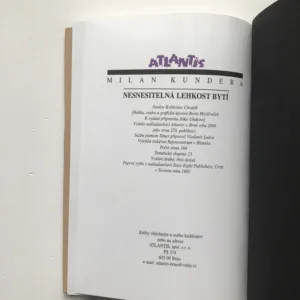 Nesnesitelná lehkost bytí, Milan Kundera